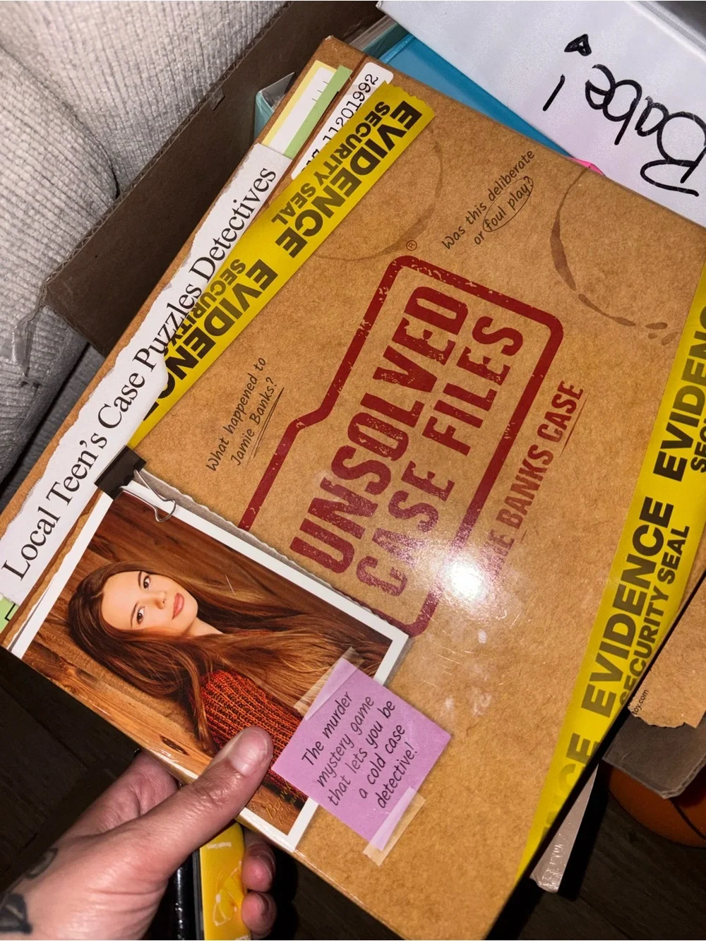 Unsolved Case Files Board Game - Brown Evidence Folder